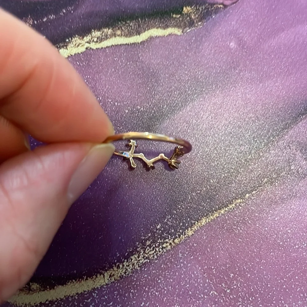 Scorpio star constellation rose gold ring - Picture 5 of 6